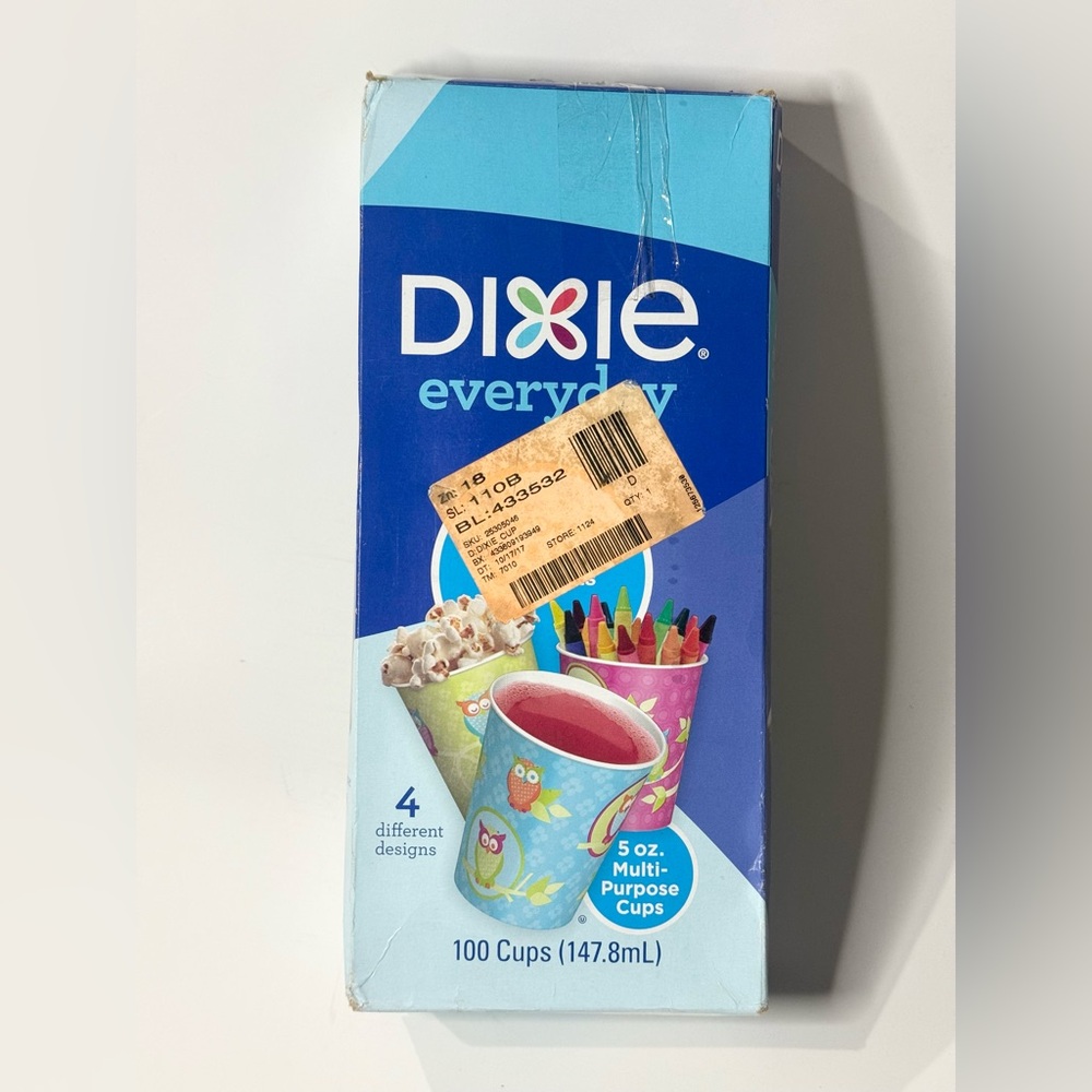 Dixie Everyday 5 oz Cups Bath 100 Ct Disposable 4 Owl Designs Multipurpose